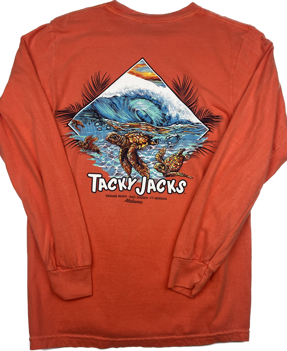 Tacky Jacks "Baby Sea Turtle" Long Sleeve TShirt