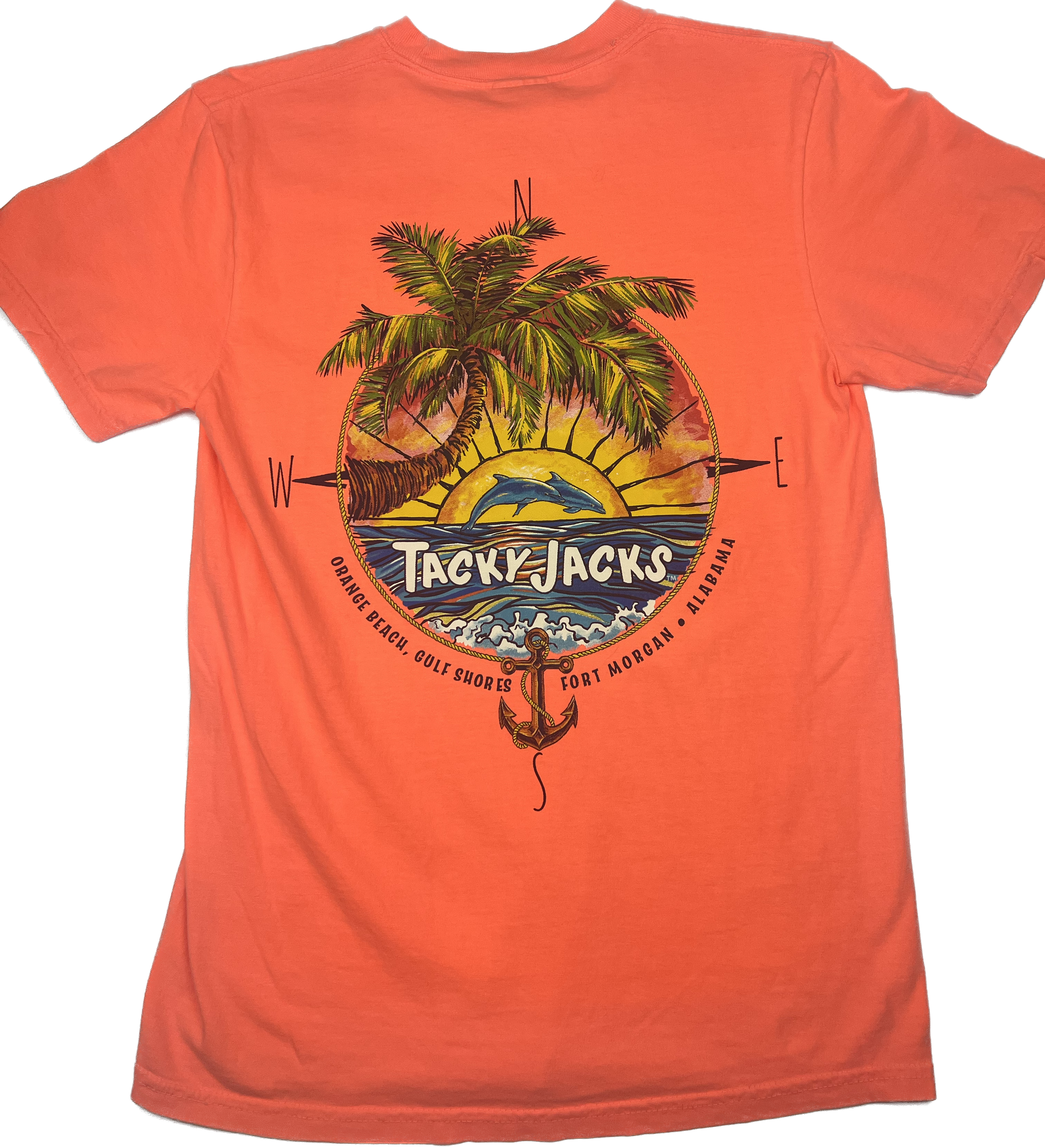 Tacky Jacks "Compass Dolphin" Short Sleeve T-Shirt