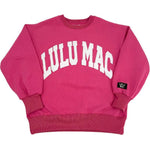 LULU MAC "HOT PINK AND WHITE PUFF" Sweatshirt