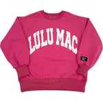 LULU MAC "HOT PINK AND WHITE PUFF" Sweatshirt