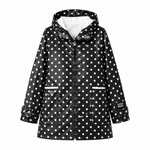 LULU MAC "BLACK AND WHITE RAINCOAT" Jacket