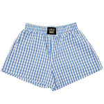 LULU MAC "LIGHT BLUE GINGHAM" Boxer Shorts
