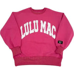 LULU MAC "HOT PINK AND WHITE PUFF" Sweatshirt