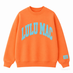 LULU MAC "ORANGE AND BLUE PUFF" Sweatshirt - YOUTH
