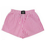 LULU MAC "PINK STRIPE" Boxer Shorts