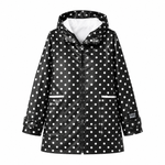 LULU MAC "BLACK AND WHITE RAINCOAT" Jacket