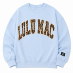 LULU MAC "LIGHT BLUE LEOPARD PRINT" Sweatshirt - YOUTH