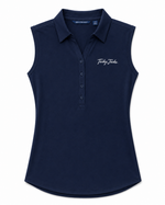 SLEEVELESS POLO WOMENS NAVY