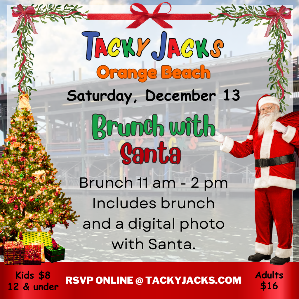 Brunch with Santa at Tacky Jacks Orange Beach