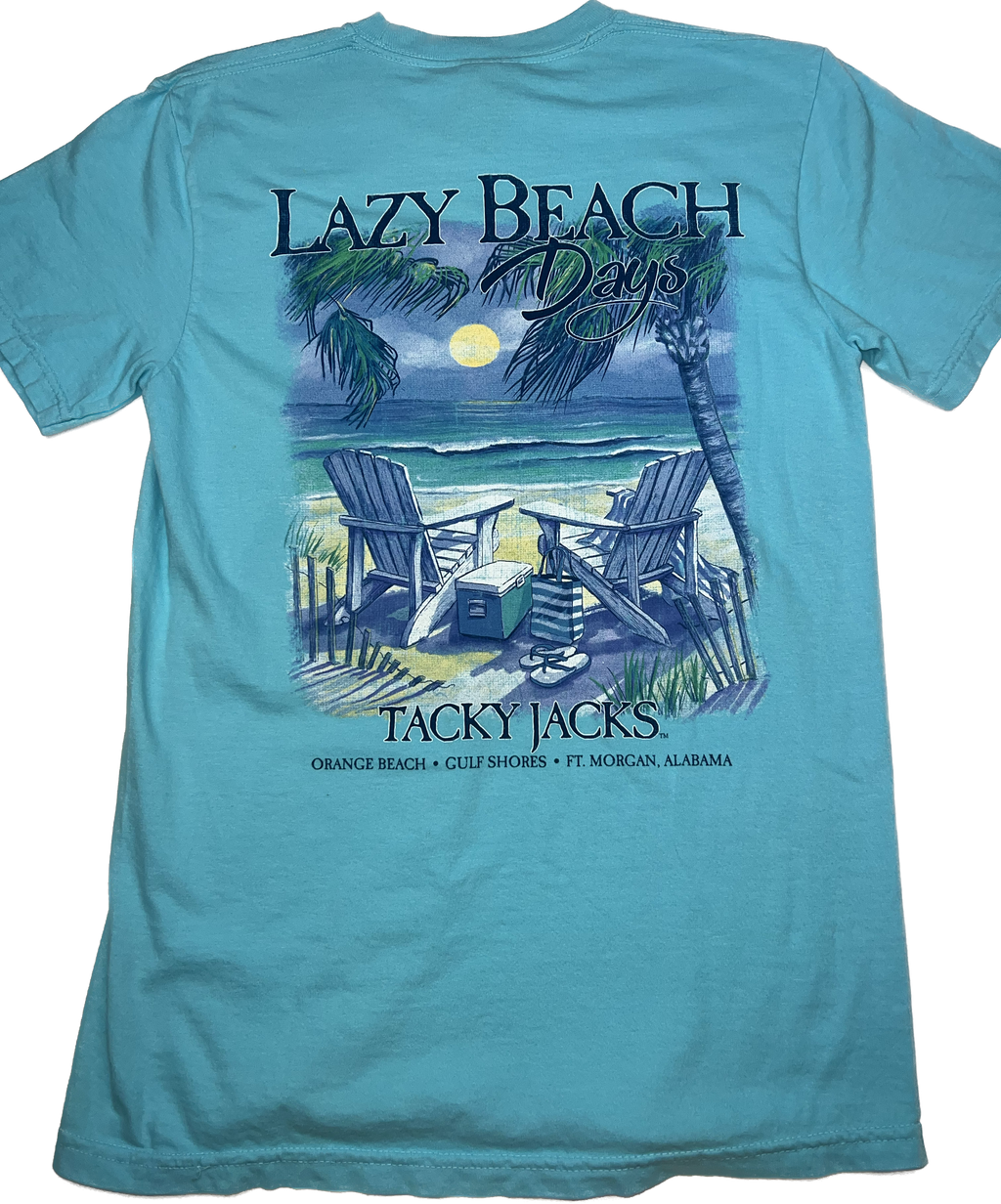 Tacky Jacks "Lazy Beach Days" Short Sleeve T-Shirt