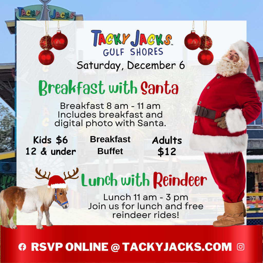 Breakfast with Santa at Tacky Jacks Gulf Shores