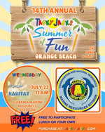 July 22  (Orange Beach) Hands-on Habitat with Alabama Conservation and Natural Resources - Marine Resources Division - FREE