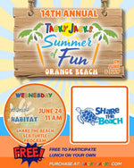 June 24, (Orange Beach)  Hands-on Habitat with Share the Beach Sea Turtle Program - FREE