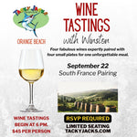 Wine Tastings with Winston at Tacky Jacks Orange Beach (September 22, 2026)