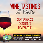 Wine Tastings with Winston at Tacky Jacks Gulf Shores (Sept. 26, 2025)