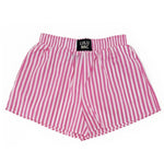 LULU MAC "PINK STRIPE" Boxer Shorts