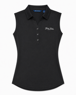 SLEEVELESS POLO WOMENS BLACK