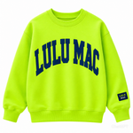 LULU MAC "CHARTREUSE AND DEEP BLUE PUFF" Sweatshirt - YOUTH