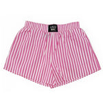LULU MAC "PINK STRIPE" Boxer Shorts