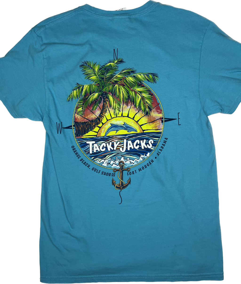 Tacky Jacks "Compass Dolphin" Short Sleeve T-Shirt