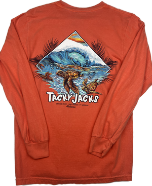 Tacky Jacks "Baby Sea Turtle" Long Sleeve T-Shirt