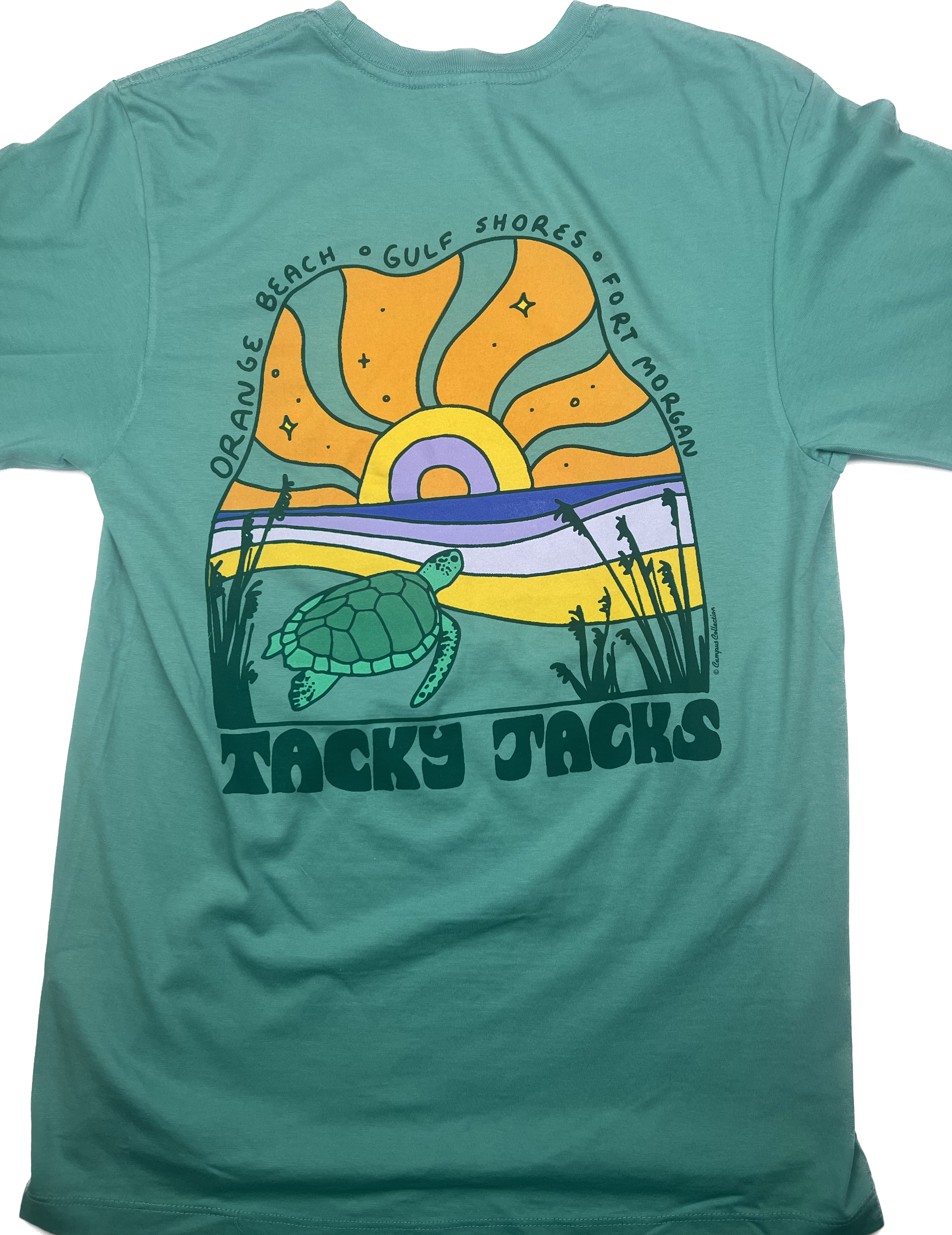 Tacky Jacks "Turtle Sunrise" Short Sleeve T-Shirt