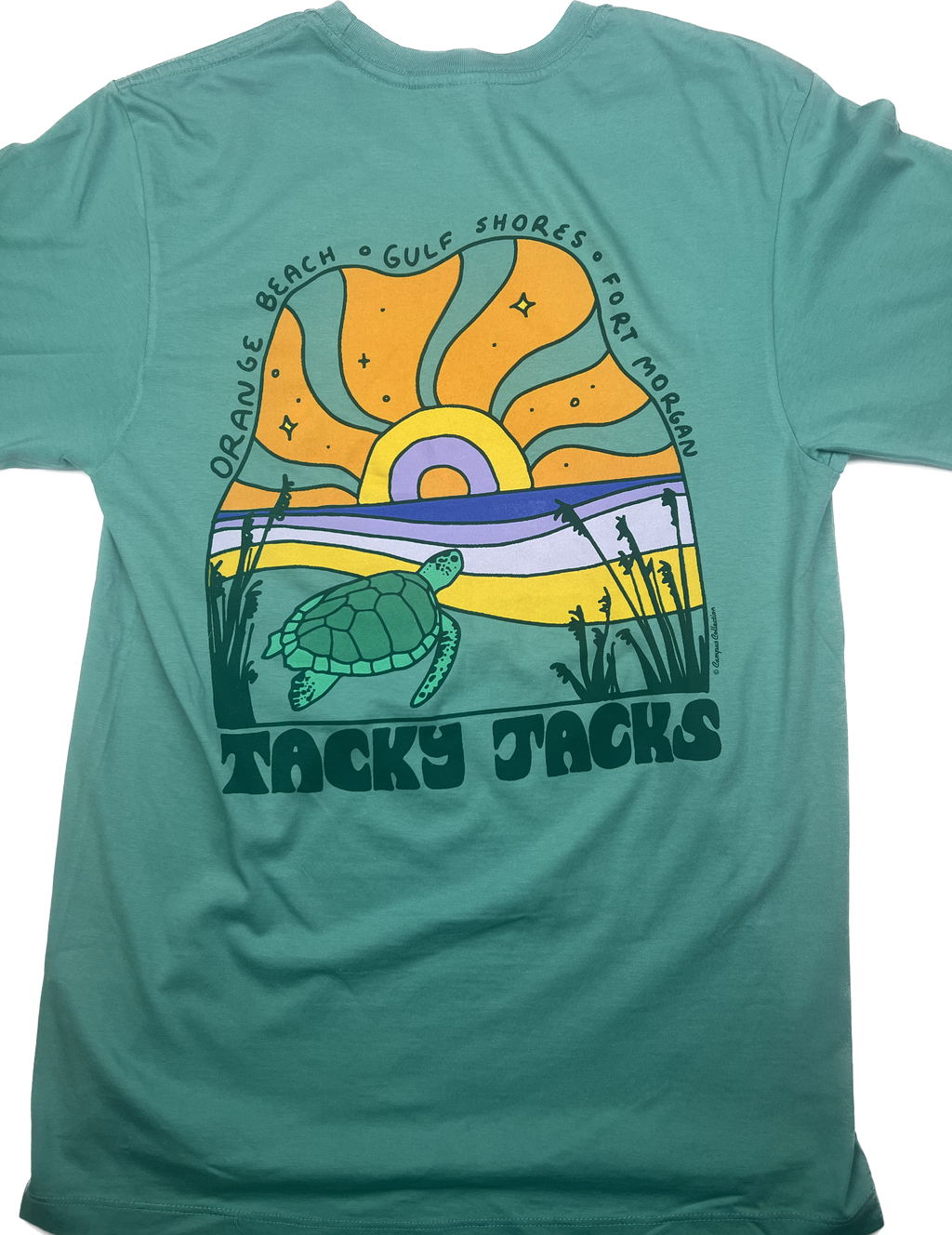 Tacky Jacks "Turtle Sunrise" Short Sleeve T-Shirt